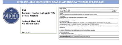 18.82L label - LS9 18.82L label